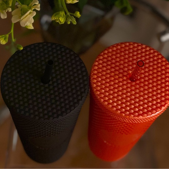 🎃NEW HALLOWEEN SET STARBUCKS 2022 Orange Bling & 2020 Black Venti Tumblers, NWT - Picture 4 of 15